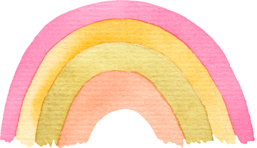 Watercolor Rainbow Design Element